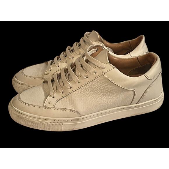 Suitsupply White Leather Sneakers •Men 39/ 6• Shoes Low Top Casual $255 - Picture 5 of 11